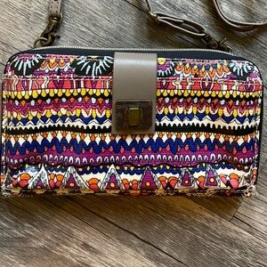 Sakroots One World Multicolor Crossbody Wallet Purse